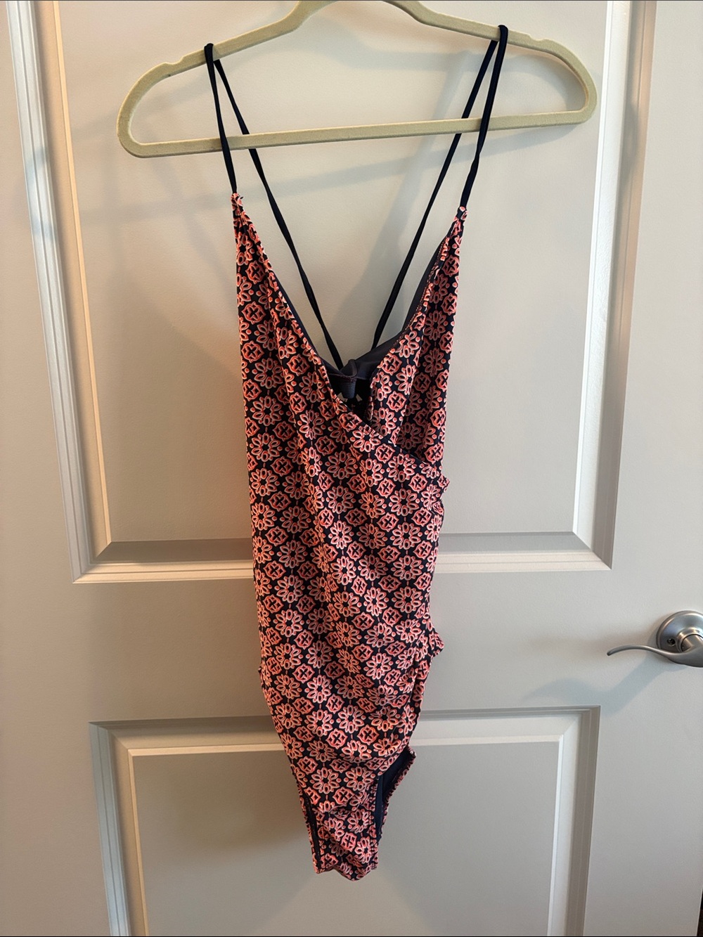 Gap Orange & Navy One-Piece Swimsuit